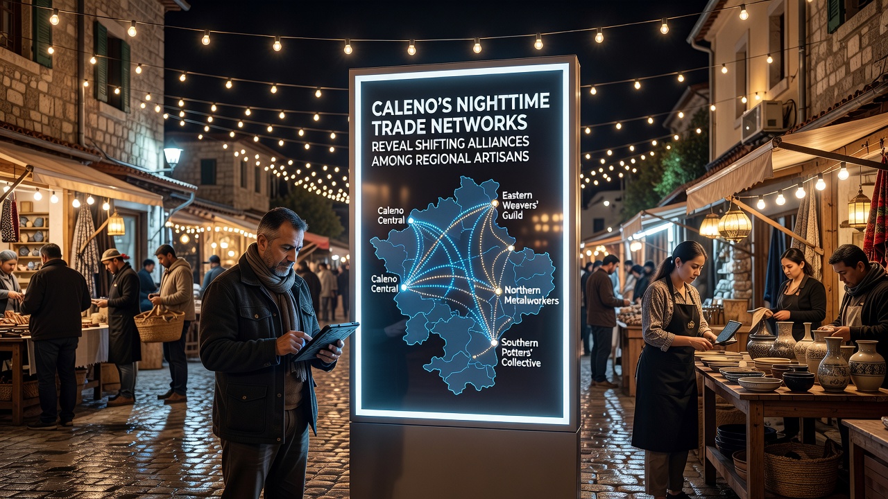 Caleno's Nighttime Trade Networks Reveal Shifting Alliances Among Regional Artisans